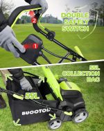 Scarificateur électrique 2 en 1 33 cm avec réglage de profondeur 4 positions et bac 55 L