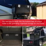 Boîte à outils pour camionnette aluminium noir 91,44 cm verrouillable