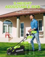 Scarificateur électrique 2 en 1 33 cm avec réglage de profondeur 4 positions et bac 55 L