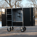 Malle de concours Midi Prestige époxy 127,5x100x60 cm acier laqué 2 selles