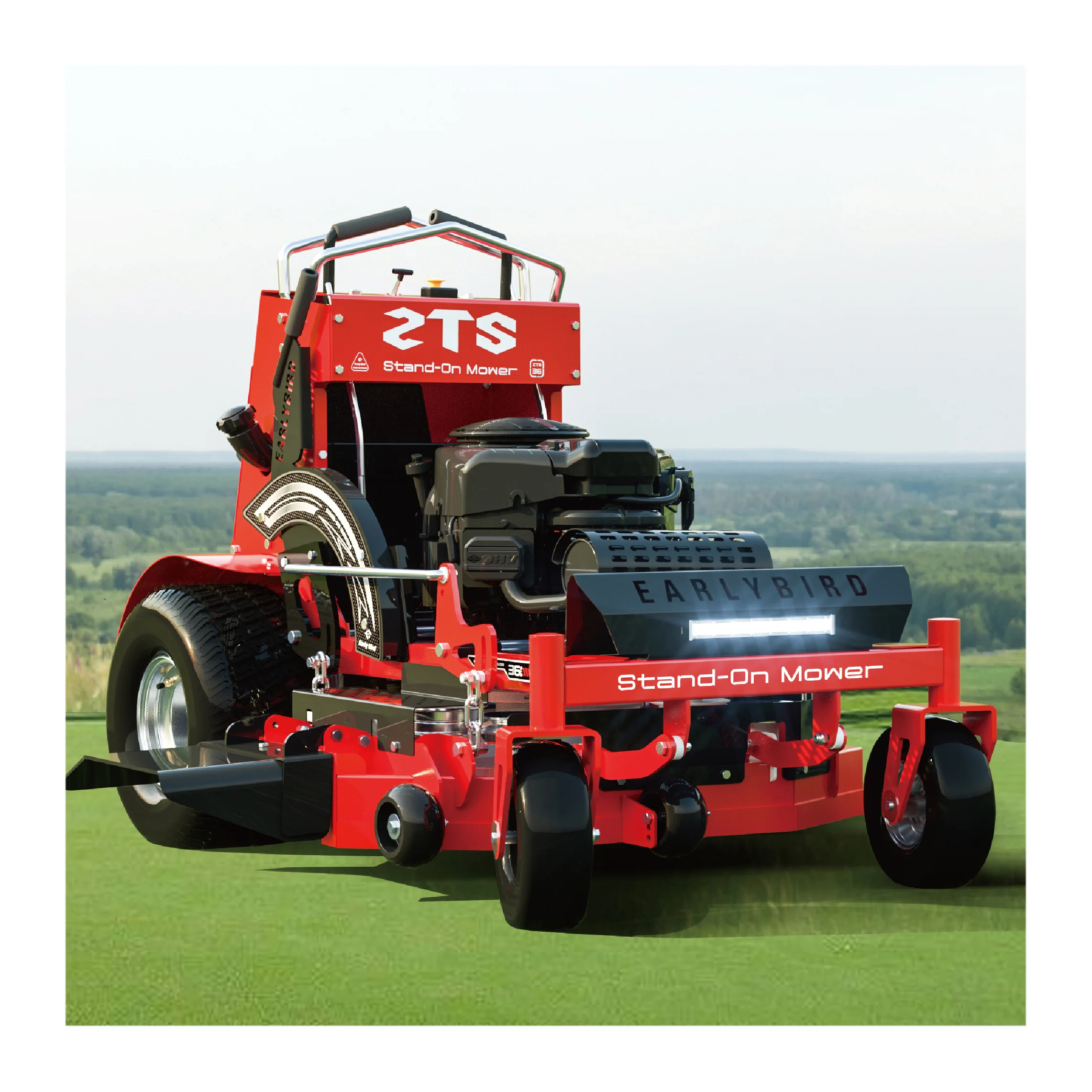 Tondeuse autoportée debout 36&Prime; 23HP 680cc transmission hydrostatique coupe 38–114 mm réservoir 10 L